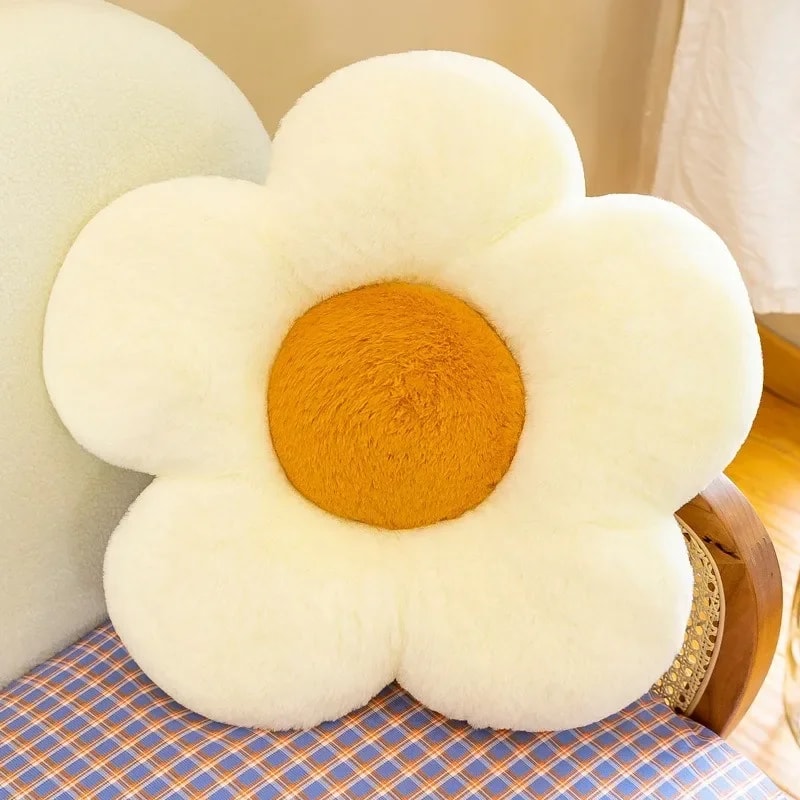 Cute Sunflower Flower Plush Pillow Soft Stuffed Cushion for Bedroom Decor