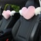 Pink Heart Car Headrest Pillow With Angel Wings Cute Neck Support Cushion 5