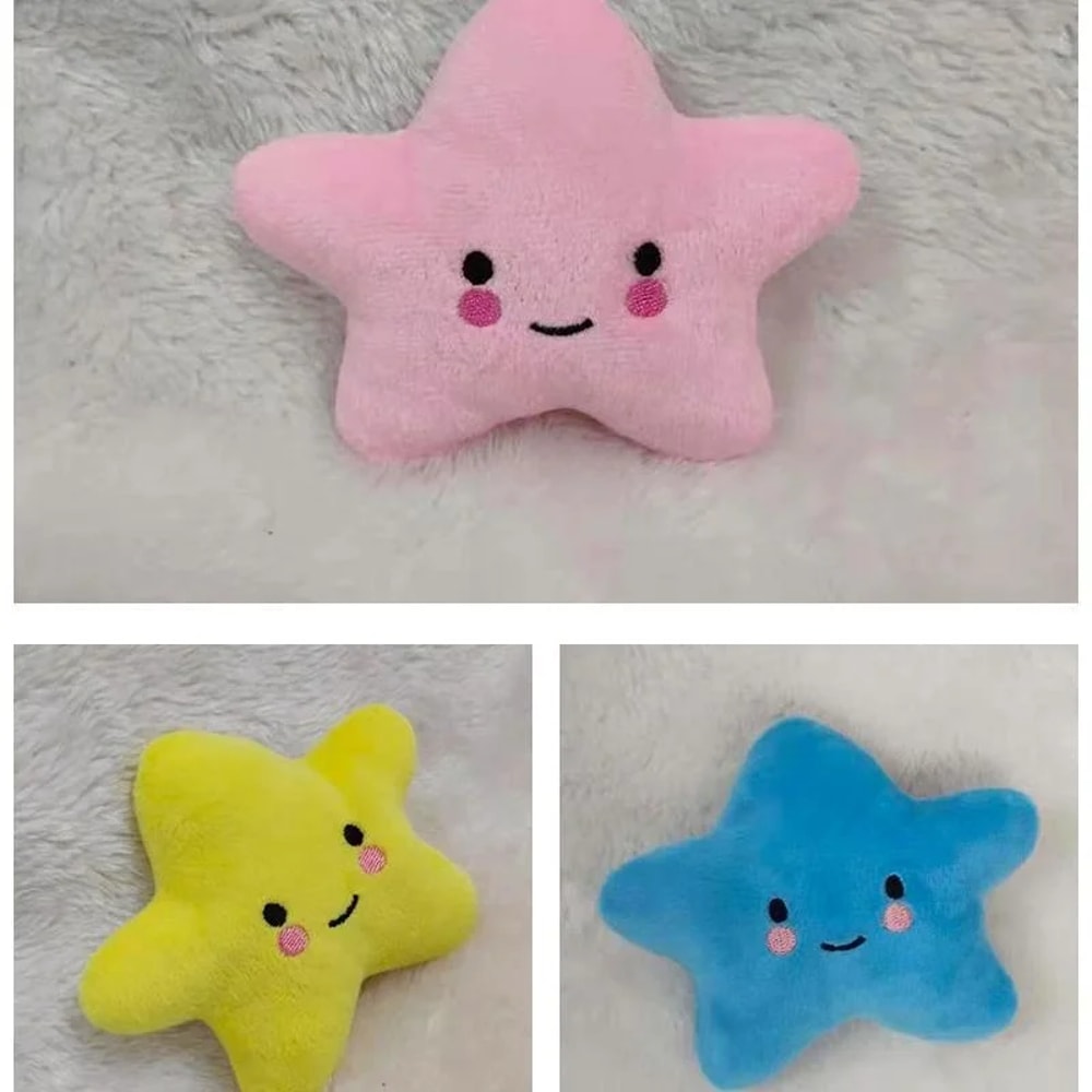 Pentagram Plush Squeaky Pet Toy for Dogs and Cats