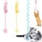 Interactive Cat Wand Toy with Spring Rope Plush Ball for Indoor Play