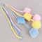 Interactive Cat Wand Toy with Spring Rope Plush Ball for Indoor Play