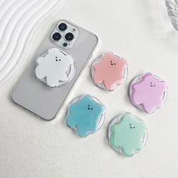 cartoon bear magsafe phone grip folding magnetic ring holder