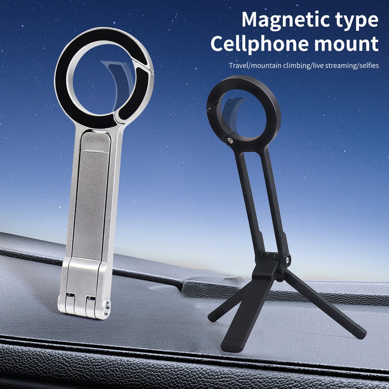 Portable Magnetic Phone Stand Carabiner Holder For Travel Hiking And Hands Free Viewing 0