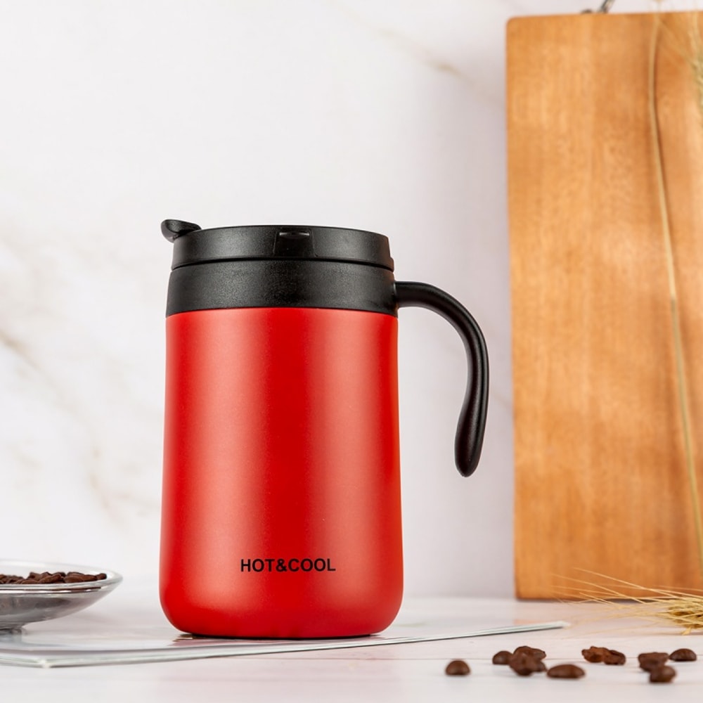 Insulated Coffee Mug with Handle Stainless Steel Wide Mouth Office Cup