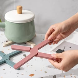 silicone trivet foldable heat resistant pot mat for kitchen tables
