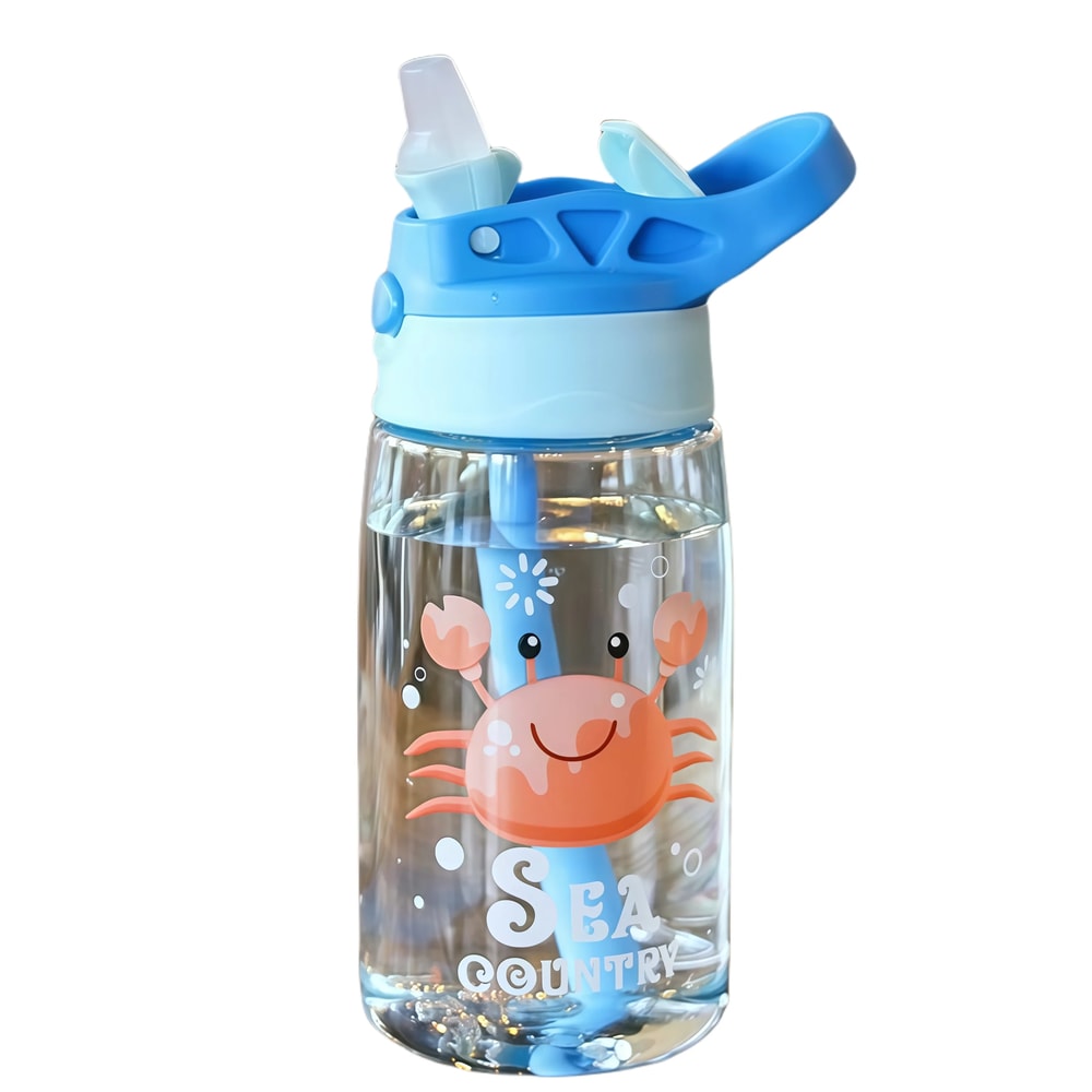 Kids Cartoon Leakproof Straw Sippy Cup Portable Toddler Water Bottle