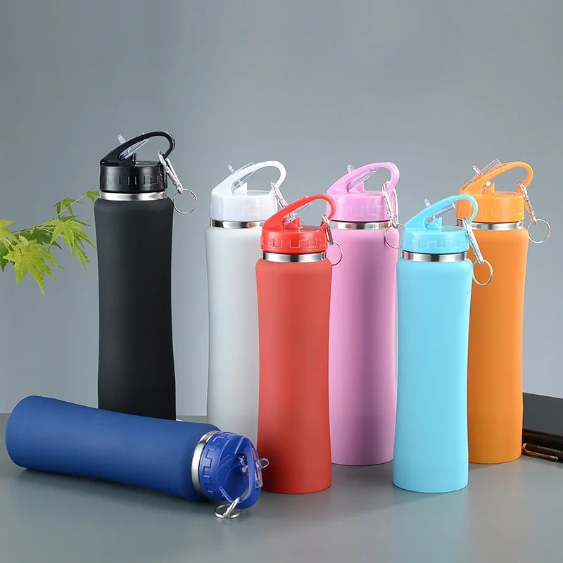 Insulated Stainless Steel Water Bottle With Straw For Fitness Cycling And Travel 0