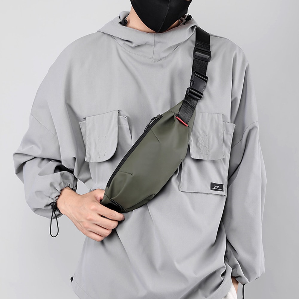 Waterproof Crossbody Waist Bag For Men Fashionable Lightweight Durable Chest Bag For College Stude 2