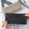 Genuine Leather Women's Long Wallet Multifunctional Cowhide Zipper Card Holder & Coin Purse