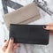 Genuine Leather Women's Long Wallet Multifunctional Cowhide Zipper Card Holder & Coin Purse