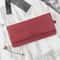 Genuine Leather Women's Long Wallet Multifunctional Cowhide Zipper Card Holder & Coin Purse