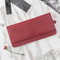 Genuine Leather Women's Long Wallet Multifunctional Cowhide Zipper Card Holder & Coin Purse