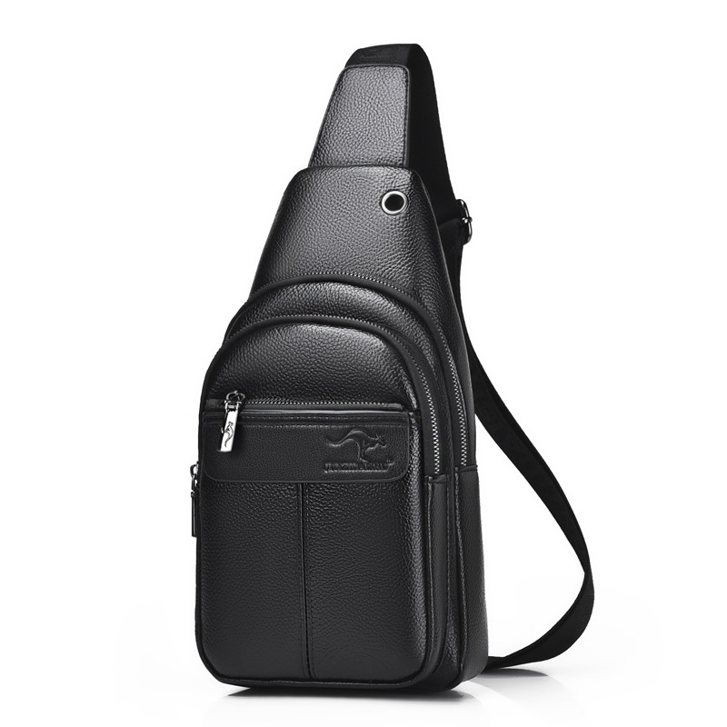 Luxury Chest Pack Men Crossbody Bag PU Leather Sling Bag For Travel 5