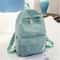 Corduroy School Backpack For Teenage Girls Trendy Striped Rucksack Travel Shoulder Bag 1