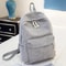 Corduroy School Backpack For Teenage Girls Trendy Striped Rucksack Travel Shoulder Bag 2