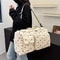 Large Capacity Casual Strawberry Print Duffel Bag with Multiple Compartments Ideal for Travel Gym and Everyday Use