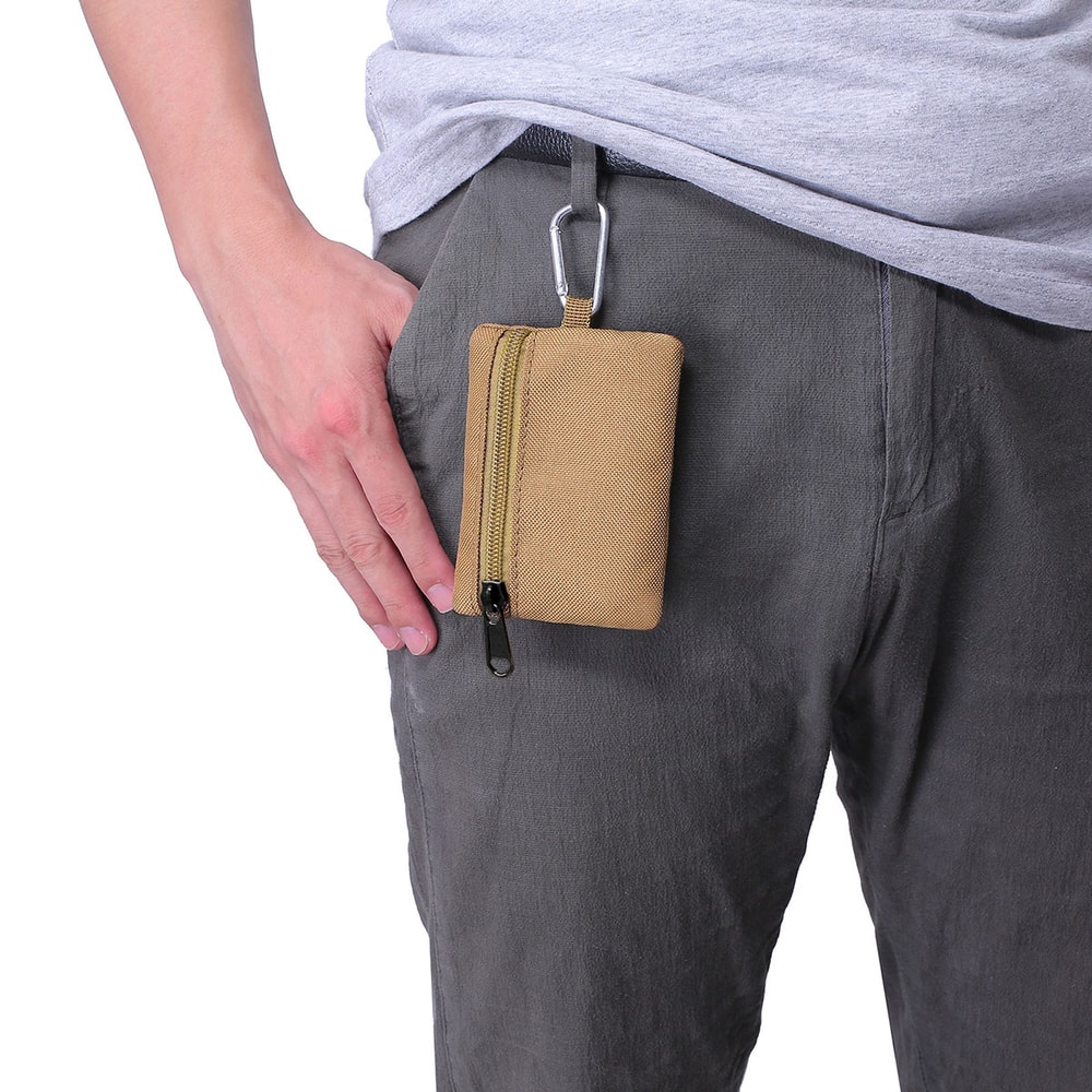 Tactical Coin Purse Key Bag Military Zipper Wallet Durable Waist Bag for Enthusiasts