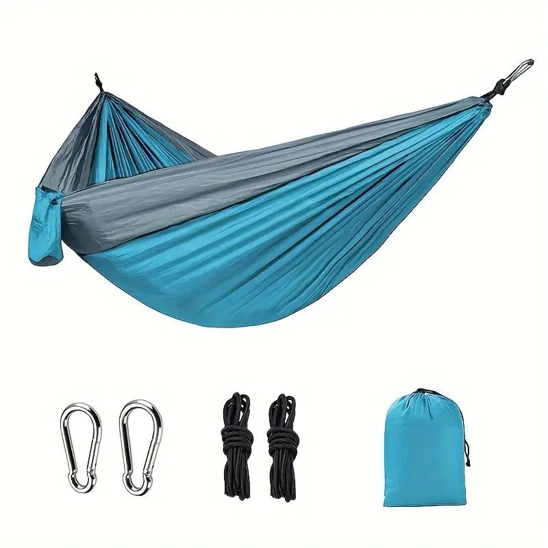 Portable Outdoor Camping Hammock Anti Rollover Double Hammock for Beach Backyard Hiking and Courtyard Adventures