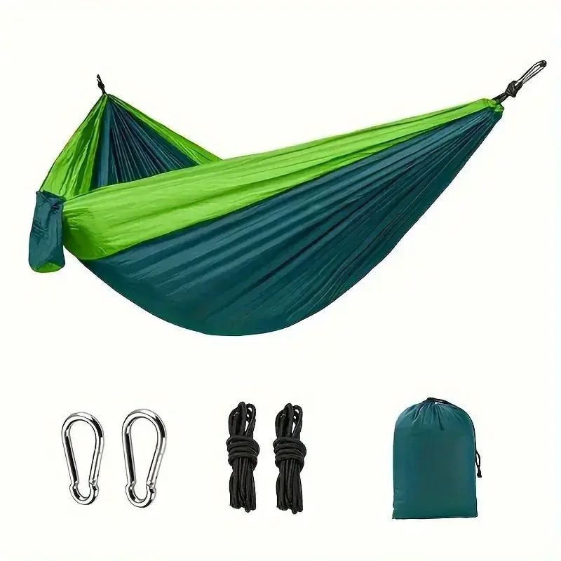 Portable Outdoor Camping Hammock Anti Rollover Double Hammock for Beach Backyard Hiking and Courtyard Adventures