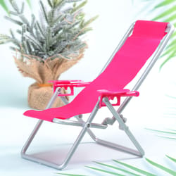 miniature folding lounge chair for kids coastal outdoor sunbath model prop