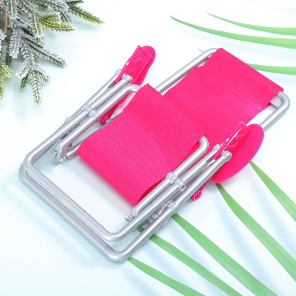 Miniature Folding Lounge Chair for Kids Coastal Outdoor Sunbath Model Prop