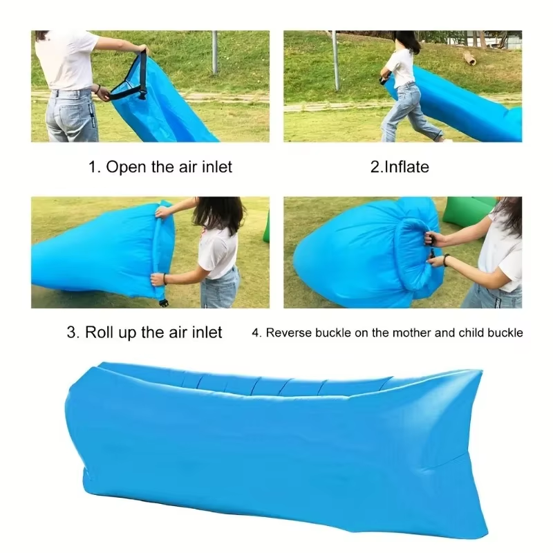 Recliner Air Lazy Inflatable Sofa Bag Portable Outdoor Camping Lounge Chair for Music Festivals and Relaxation