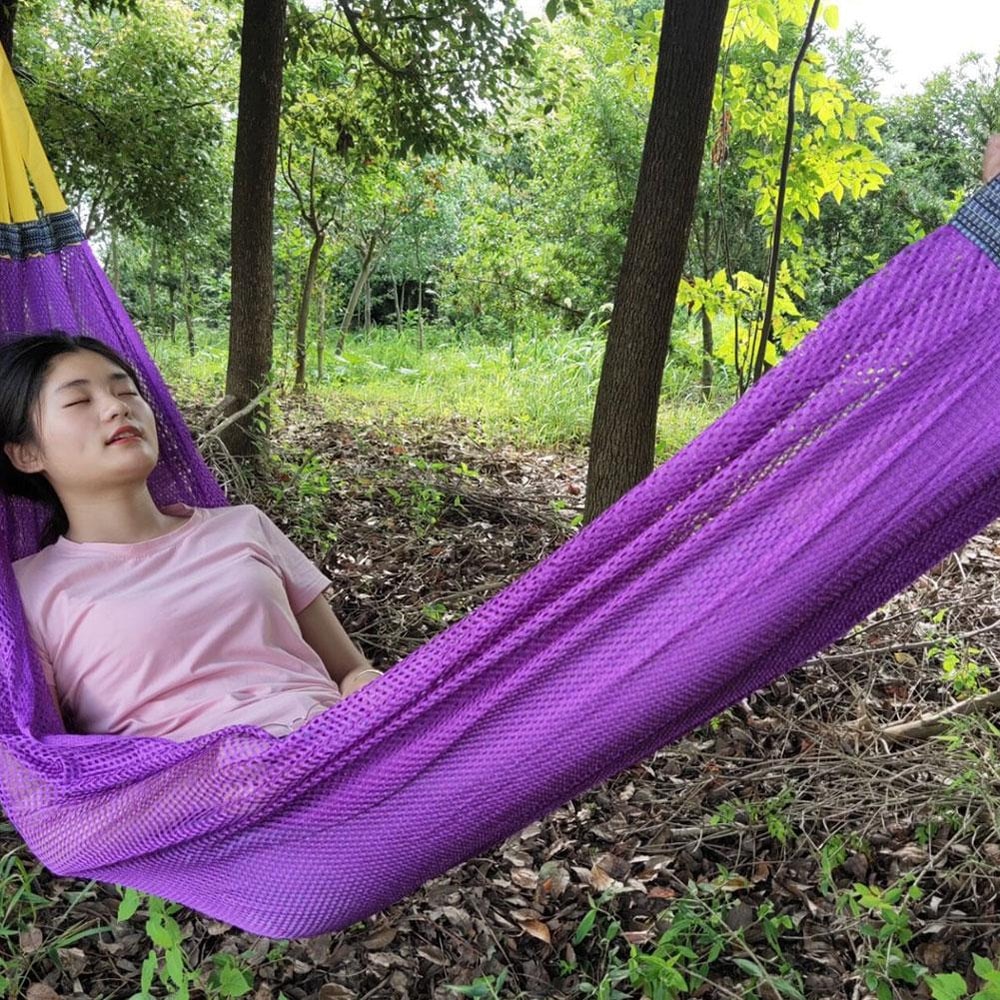 Portable Nylon Parachute Fabric Hammock For Outdoor Camping Hiking And Garden 0