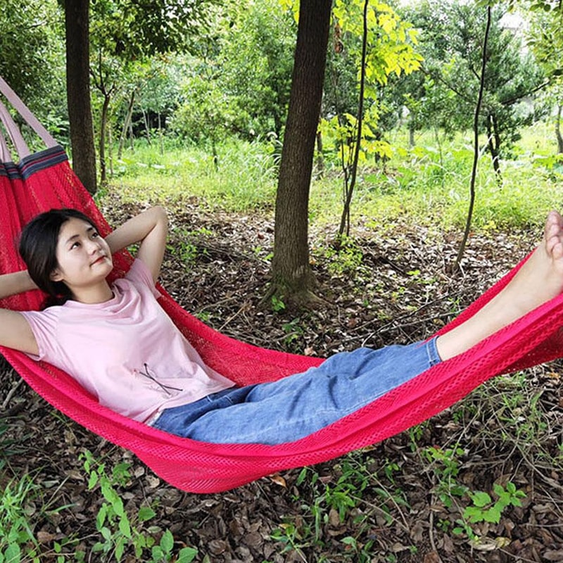 Portable Nylon Parachute Fabric Hammock For Outdoor Camping Hiking And Garden 3