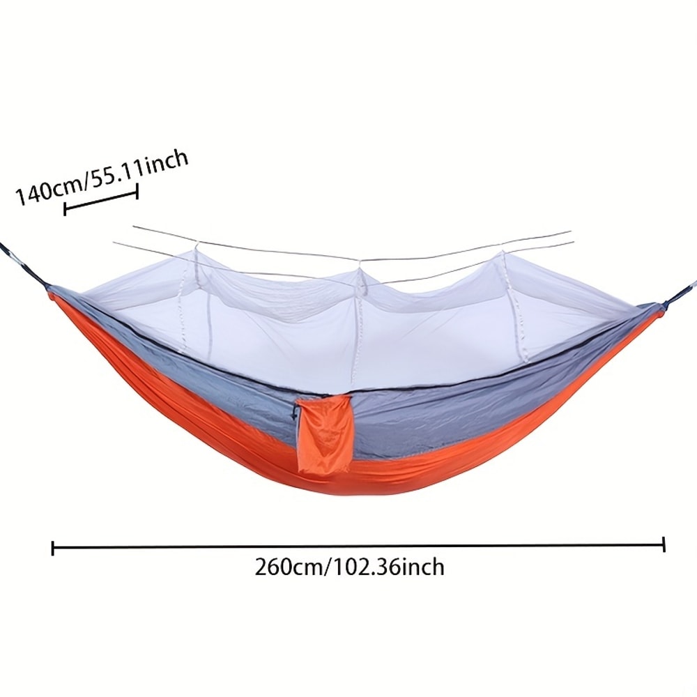 Double Hammock With Mosquito Net Anti Rollover Outdoor Hammock For Adults And Kids 2