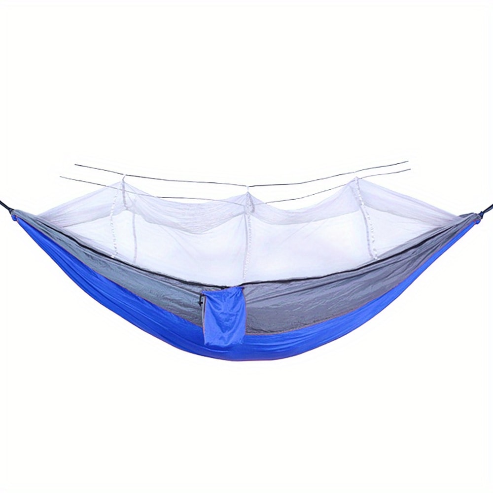 Double Hammock With Mosquito Net Anti Rollover Outdoor Hammock For Adults And Kids 3