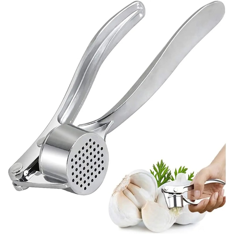 Stainless Steel Garlic Press Ginger Crusher Multi Function Manual Pull Tool 4