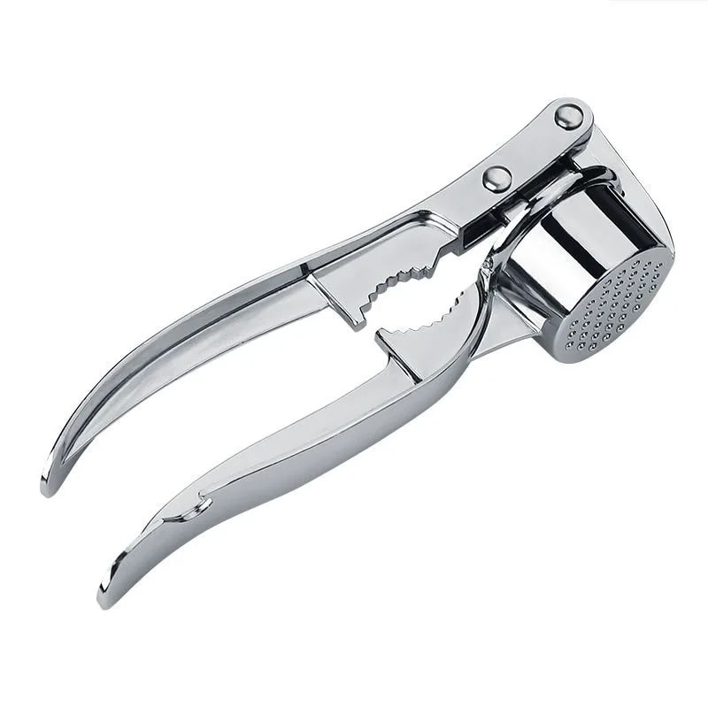Stainless Steel Garlic Press Ginger Crusher Multi Function Manual Pull Tool 6