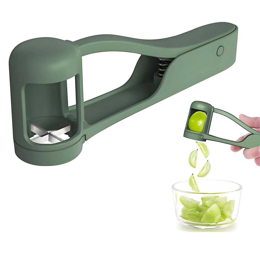 New Grape Cherry Tomato Strawberry Cutter Quarter Slicer Tool Stainless Steel Kitchen Gadget Fruit 5