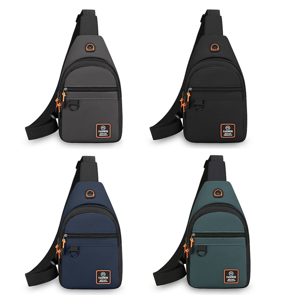 Mens Casual Crossbody Sling Bag for Running Cycling Travel & Sports Small Nylon Shoulder Pouch with Phone Holder