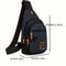 Mens Casual Crossbody Sling Bag for Running Cycling Travel & Sports Small Nylon Shoulder Pouch with Phone Holder