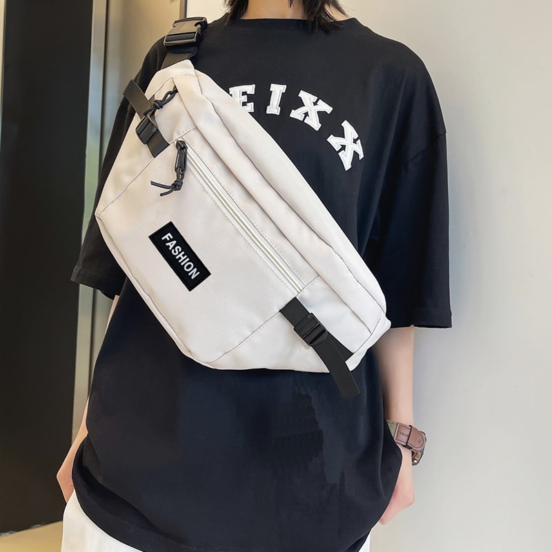 Unisex Waist Bag for Travel & Photography Single Layer Zipper Pouch for Students