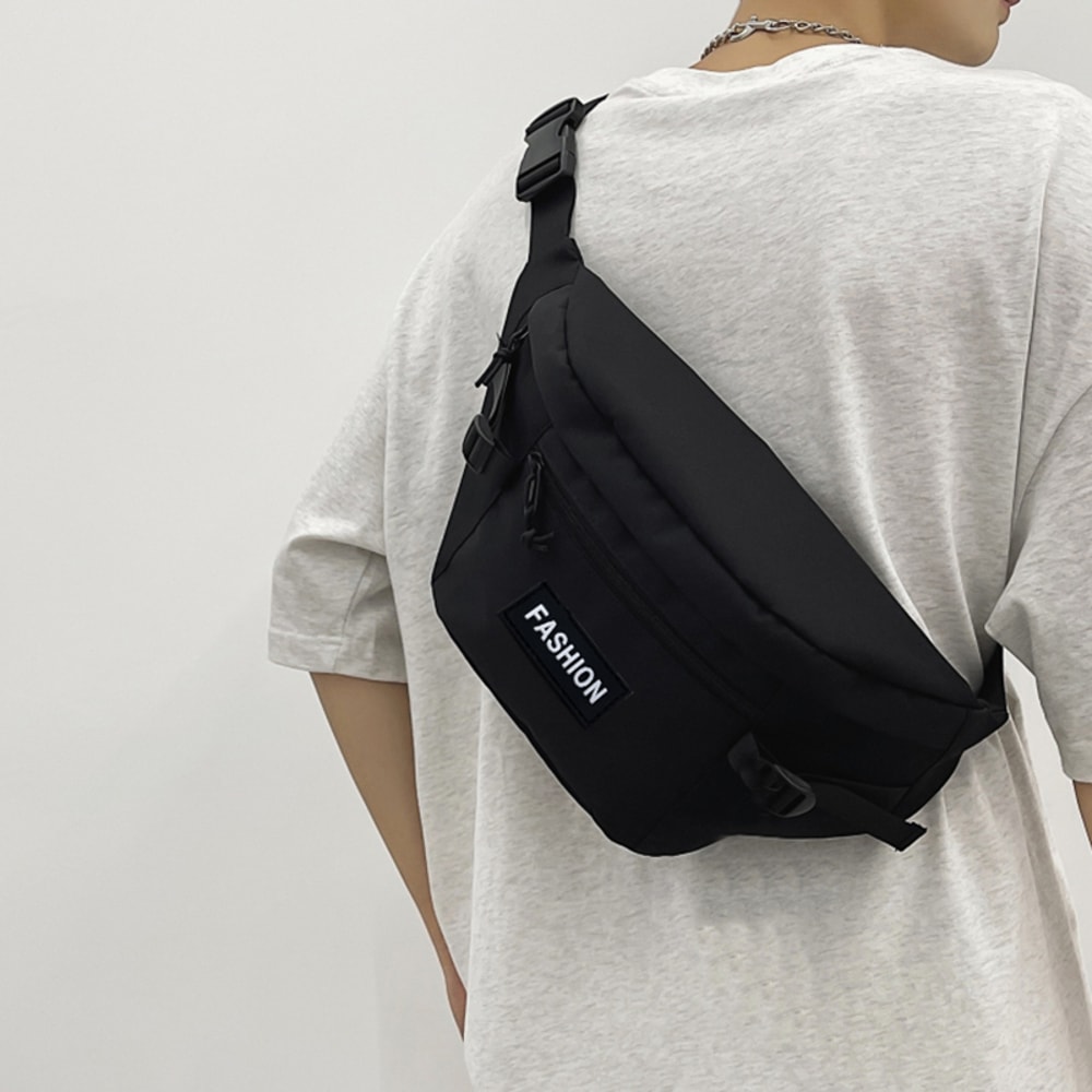Unisex Waist Bag for Travel & Photography Single Layer Zipper Pouch for Students