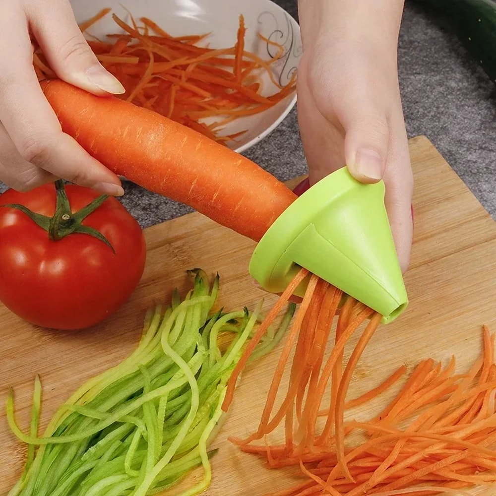 Manual Vegetable and Fruit Spiralizer Multifunctional Potato Peeler and Cucumber Grater for Kitchen Use