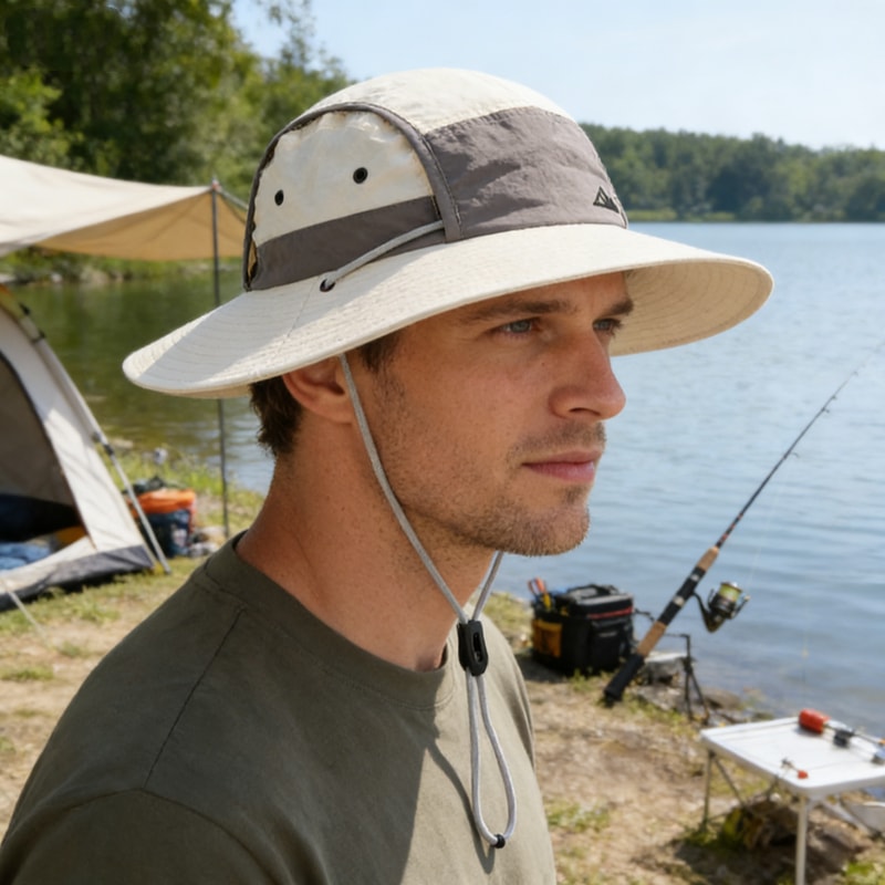 Foldable Lightweight Sun Protective Fishermans Hat For Outdoor Adventures 4