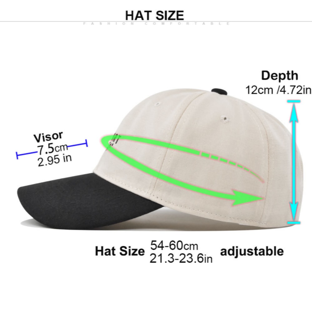 American Retro Color Block Baseball Cap With Letter Embroidery Unisex Sun Protection Hat 1