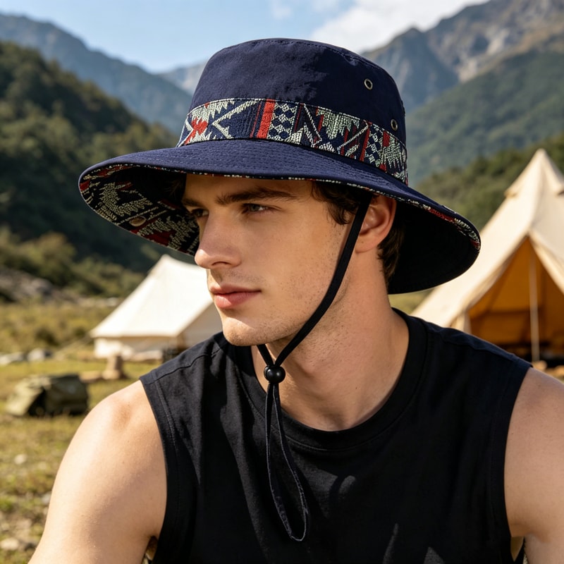 Premium Wide Brim Sun Hat for Men & Women Breathable Outdoor Hiking & Fishing Protection with Foldable Design