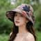 Retro Maple Leaf Wide Brim Foldable Sun Hat Stylish UV Protection Bucket Hat For Beach Travel Ever 5