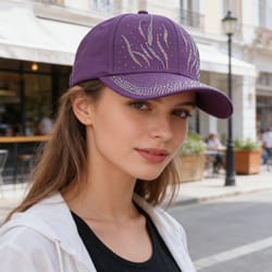 luxurious rhinestone baseball cap stylish bling sun hat with adjustable sunshade for breathable summer comfort