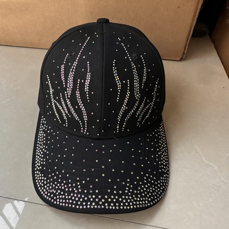Luxurious Rhinestone Baseball Cap Stylish Bling Sun Hat With Adjustable Sunshade For Breathable Sum 5
