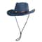 Wide Brimmed Cowboy Straw Hat For Summer Sun Protection Unisex Vintage Style 6