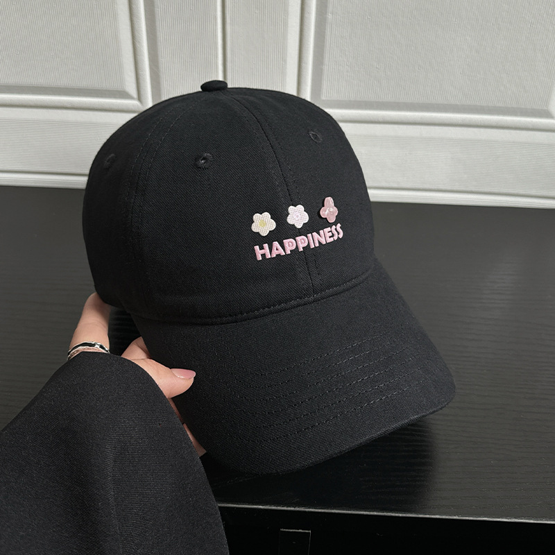 Macaron Floral Baseball Cap Soft Face Slimming Hat For Daily Wear 7