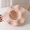 Elegant Straw Sun Hat With Floral Mesh Wide Brim Foldable Sun Protection Beach Hat For Women 1