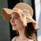 Elegant Straw Sun Hat With Floral Mesh Wide Brim Foldable Sun Protection Beach Hat For Women 3