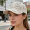 Luxury Butterfly Rhinestone Lace Baseball Cap Stylish Sun Protection Hat 0