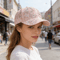Luxury Butterfly Rhinestone Lace Baseball Cap Stylish Sun Protection Hat 2